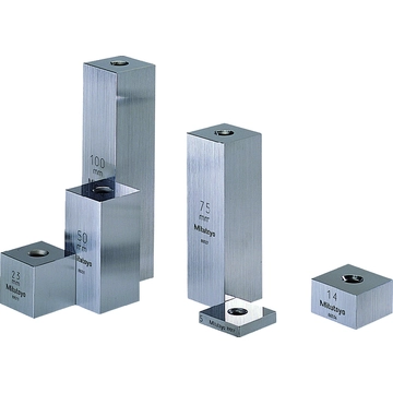 MITUTOYO 614520-031 Gauge Block, Metric, Inspection Cert. ISO, Gr. 1, Steel, Square Type, 1,0005mm