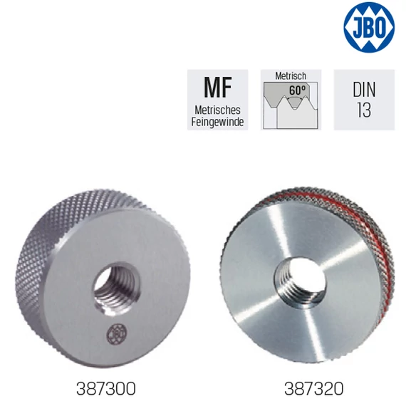 Nem megy oldali Gyűrűs Menet-idomszer  MFDIN 13/ISO1502  MF25  x0,75/6g