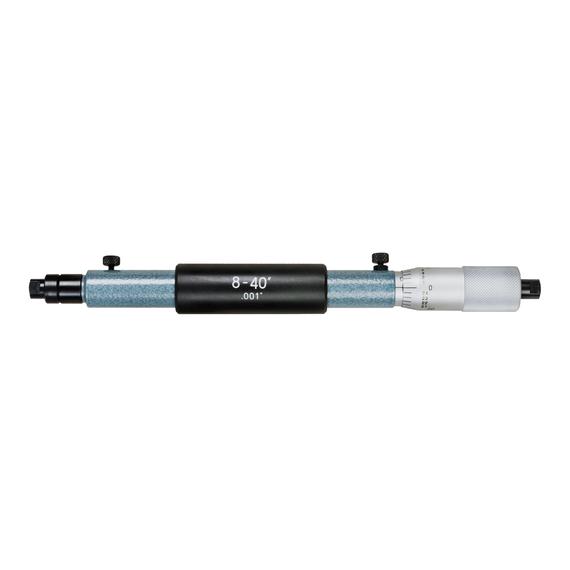 MITUTOYO 141-122 Inside Micrometer, Interchangeable Rods 8-40", with 3 Rods, Hardened Face