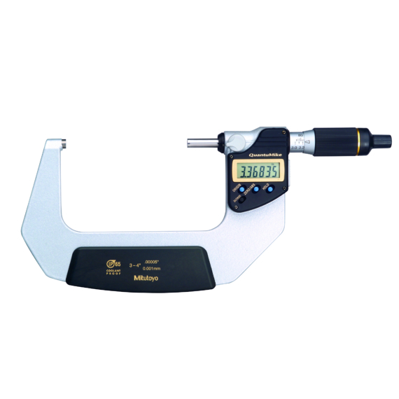 MITUTOYO 293-183-30 Digital Micrometer QuantuMike IP65 InchMetric, 3-4"