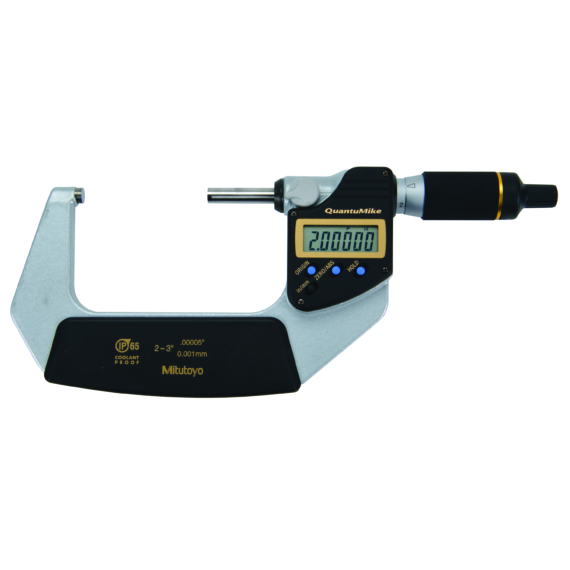 MITUTOYO 293-187-30 Digital Micrometer QuantuMike IP65 Inch/Metric, 2-3", w/o Output