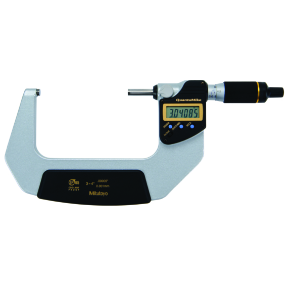 MITUTOYO 293-188-30 Digital Micrometer QuantuMike IP65 Inch/Metric, 3-4", w/o Output