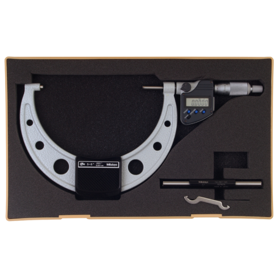 MITUTOYO 293-351-30 Digital Micrometer IP65, Inch/Metric 5-6", with Output