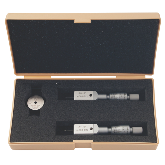MITUTOYO 368-926 3-Point Internal Micrometer Holtest Set 0,08-0,12" (2 pcs.)