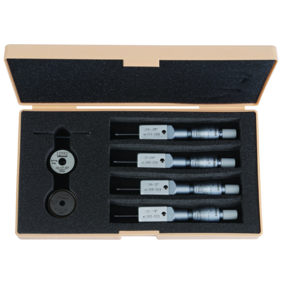 MITUTOYO 368-927 3-Point Internal Micrometer Holtest Set 0,12-0,28" (3 pcs.)