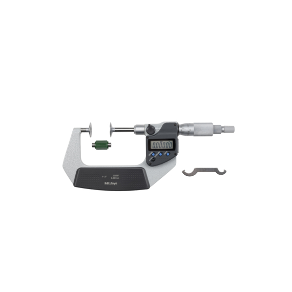 MITUTOYO 369-353-30 Digital Disc Micrometer Inch/Metric, 3-4", Non-Rotating Spindle, Disk=20mm