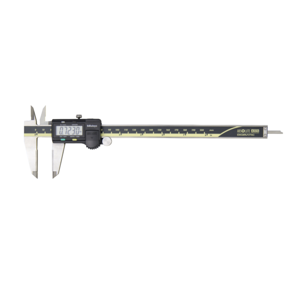MITUTOYO 500-176-30 Digital ABS AOS Caliper, OD Carb. Jaws Inch/Metric, 0-8", Blade, Thumb R., Outp