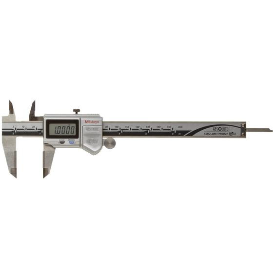 MITUTOYO 500-731-20 Digital ABS Caliper CoolantProof IP67 In/Met, 0-6", Thumb Ro., OD Carb. Jaws