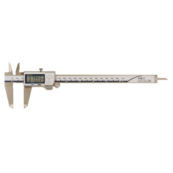 MITUTOYO 500-763-20 Digital ABS Caliper CoolantProof IP67 Inch/Metric, 0-8", Thumb Roller