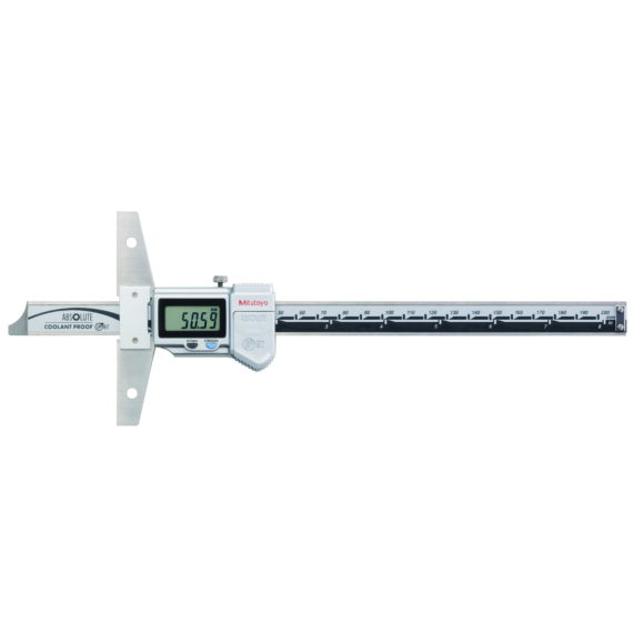 MITUTOYO 571-262-20 Digital ABS Depth Gauge, IP67 Inch/Metric, 0-8"/0-200mm