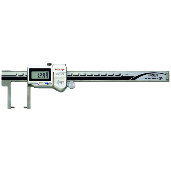 MITUTOYO 573-652-20 Digital ABS Neck Point Jaw Caliper 0-150mm, IP67, Thumb Roller