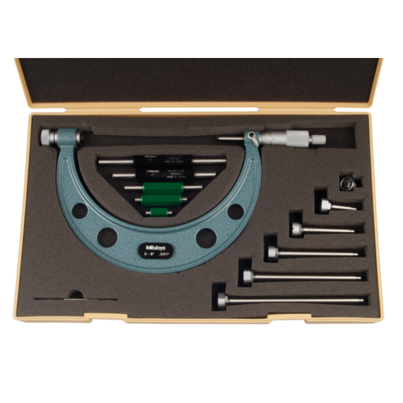 MITUTOYO 104-137 Outside Micrometer Interchangeable Anvil 0-6"
