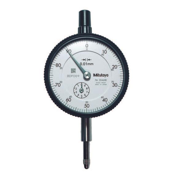 MITUTOYO 2046AB Dial Gauge, Flat Back, ISO Type 10mm, 0,01mm Mérőóra